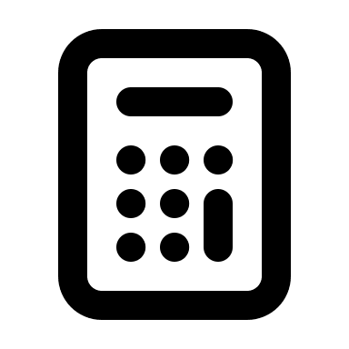 Calculator Tool (Outline) Free Open-Source SVG Icon (HeroIcons v1 Outline)