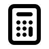 Calculator Tool (Outline) Free Open-Source SVG Icon