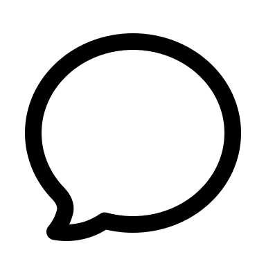 Oval Left Chat Bubble (Outline) Free Open-Source SVG Icon (HeroIcons v1 Outline)