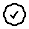 Check Badge (Outline) Free Open-Source SVG Icon