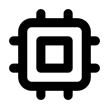 Computer Chip (Outline) Free Open-Source SVG Icon (HeroIcons v1 Outline)