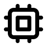 Computer Chip (Outline) Free Open-Source SVG Icon