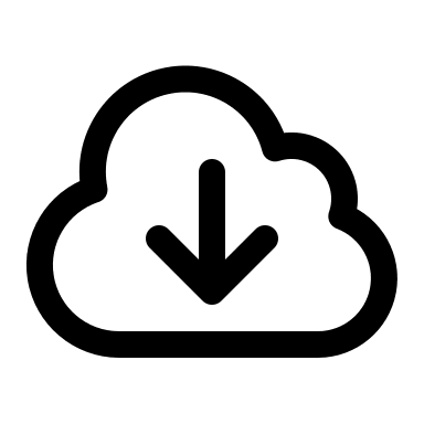 Cloud Download Arrow (Outline) Free Open-Source SVG Icon (HeroIcons v1 Outline)