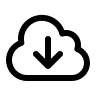 Cloud Download Arrow (Outline) Free Open-Source SVG Icon