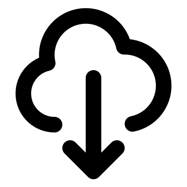 Cloud Download (Outline) Free Open-Source SVG Icon (HeroIcons v1 Outline)