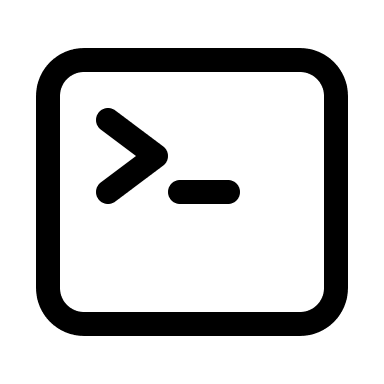 Command Line Interface (Outline) Free Open-Source SVG Icon (HeroIcons v1 Outline)