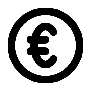 Euro Currency Symbol (Outline) Free Open-Source SVG Icon (HeroIcons v1 Outline)