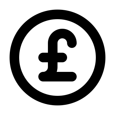 Pound Currency Symbol (Outline) Free Open-Source SVG Icon (HeroIcons v1 Outline)