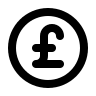 Pound Currency Symbol (Outline) Free Open-Source SVG Icon