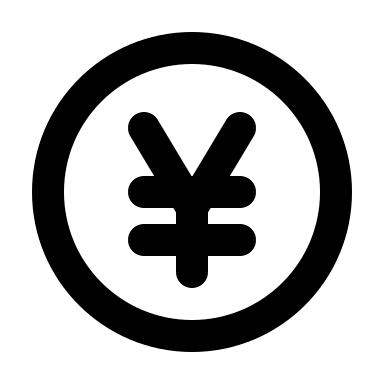 Yen Currency Symbol (Outline) Free Open-Source SVG Icon (HeroIcons v1 Outline)