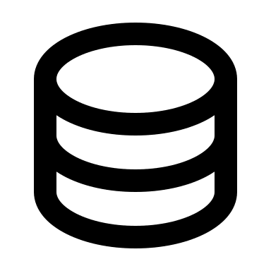 Database Storage (Outline) Free Open-Source SVG Icon (HeroIcons v1 Outline)