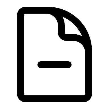 Document with Minus Symbol (Outline) Free Open-Source SVG Icon (HeroIcons v1 Outline)