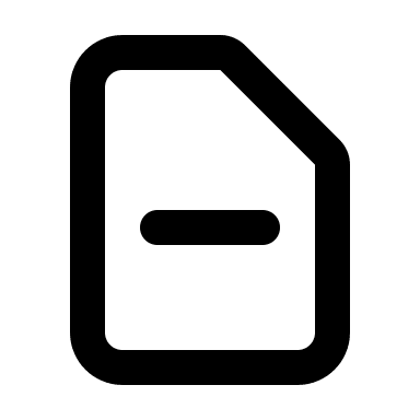 Document Removal (Outline) Free Open-Source SVG Icon (HeroIcons v1 Outline)