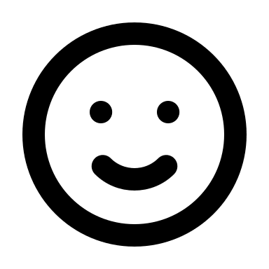 Happy Emoji (Outline) Free Open-Source SVG Icon (HeroIcons v1 Outline)