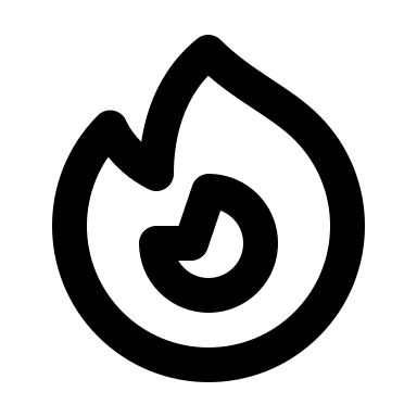 Fire Flame Symbol (Outline) Free Open-Source SVG Icon (HeroIcons v1 Outline)