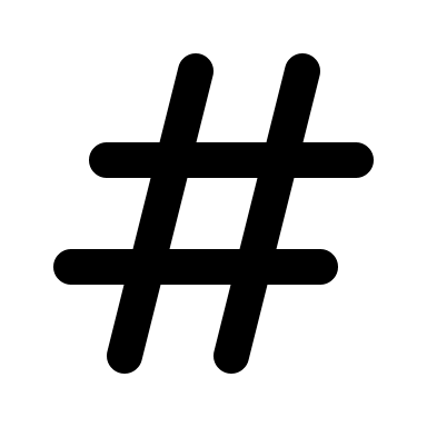 Hashtag Symbol (Outline) Free Open-Source SVG Icon (HeroIcons v1 Outline)