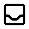 Inbox (Outline) Free Open-Source SVG Icon