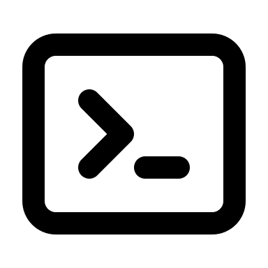 Command Line Terminal (Outline) Free Open-Source SVG Icon (HeroIcons v1 Outline)