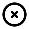 X Circle Symbol (Outline) Free Open-Source SVG Icon