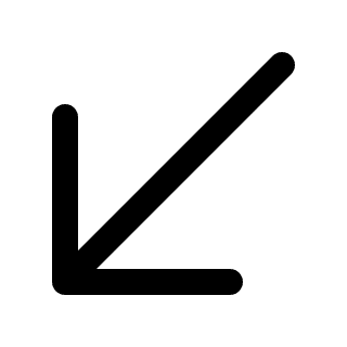 Downward Left Arrow (Solid) Free Open-Source SVG Icon (HeroIcons v1 Solid)