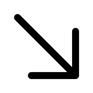 Downward Right Arrow (Solid) Free Open-Source SVG Icon (HeroIcons v1 Solid)