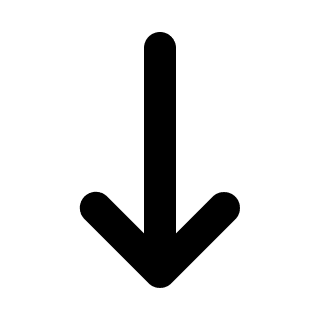 Narrow Downward Arrow (Solid) Free Open-Source SVG Icon (HeroIcons v1 Solid)