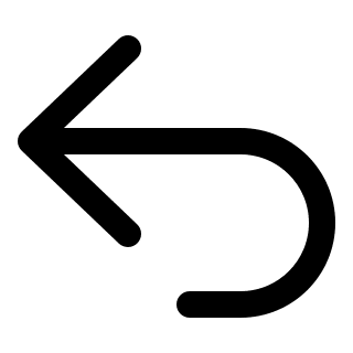 Left U-Turn Arrow (Solid) Free Open-Source SVG Icon (HeroIcons v1 Solid)