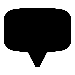 Bottom Center Chat Bubble (Solid) Free Open-Source SVG Icon (HeroIcons v1 Solid)