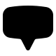 Bottom Center Chat Bubble (Solid) Free Open-Source SVG Icon