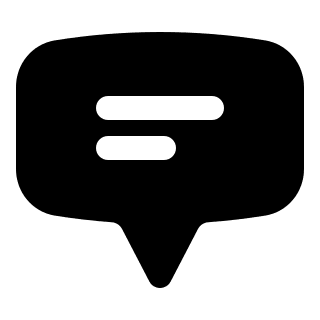 Chat Bubble with Centered Text (Solid) Free Open-Source SVG Icon (HeroIcons v1 Solid)