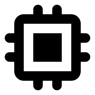 Computer Chip (Solid) Free Open-Source SVG Icon (HeroIcons v1 Solid)