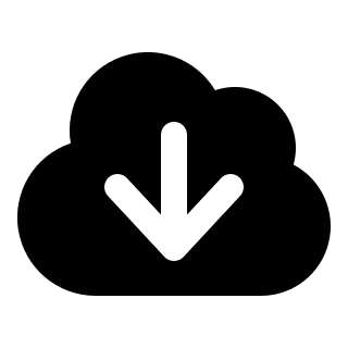 Cloud Download (Solid) Free Open-Source SVG Icon (HeroIcons v1 Solid)