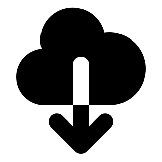 Cloud Download (Solid) Free Open-Source SVG Icon (HeroIcons v1 Solid)