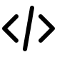 Code Bracket Symbol (Solid) Free Open-Source SVG Icon