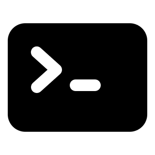 Command Line Interface (Solid) Free Open-Source SVG Icon (HeroIcons v1 Solid)