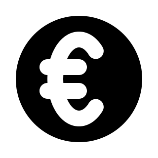 Euro Currency Symbol (Solid) Free Open-Source SVG Icon (HeroIcons v1 Solid)