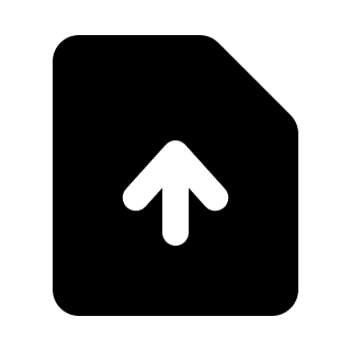 Document with Arrow Upward (Solid) Free Open-Source SVG Icon (HeroIcons v1 Solid)