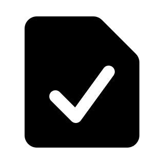 Document Check Mark (Solid) Free Open-Source SVG Icon (HeroIcons v1 Solid)