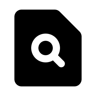 Document Magnifying Glass (Solid) Free Open-Source SVG Icon (HeroIcons v1 Solid)