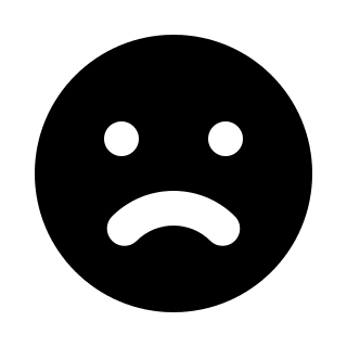 Sad Emoji (Solid) Free Open-Source SVG Icon (HeroIcons v1 Solid)