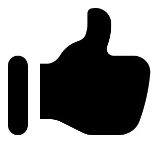 Thumbs Up Hand Gesture (Solid) Free Open-Source SVG Icon (HeroIcons v1 Solid)