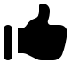 Thumbs Up Hand Gesture (Solid) Free Open-Source SVG Icon