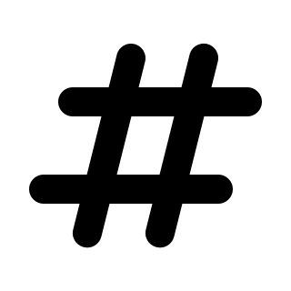 Hashtag Symbol (Solid) Free Open-Source SVG Icon (HeroIcons v1 Solid)