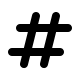 Hashtag Symbol (Solid) Free Open-Source SVG Icon