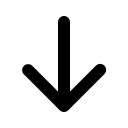 Solid Downward Arrow (16px) Free Open-Source SVG Icon