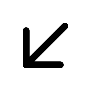 Downward Left Arrow (20px, Solid) Free Open-Source SVG Icon (HeroIcons)