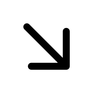 Downward Right Arrow (Solid) Free Open-Source SVG Icon (HeroIcons)