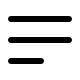 Three Bars Menu Icon (Solid) Free Open-Source SVG Icon