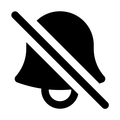 Solid Bell Slash Notification Free Open-Source SVG Icon (HeroIcons)