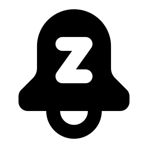 Snooze Bell Notification (Solid) Free Open-Source SVG Icon (HeroIcons)